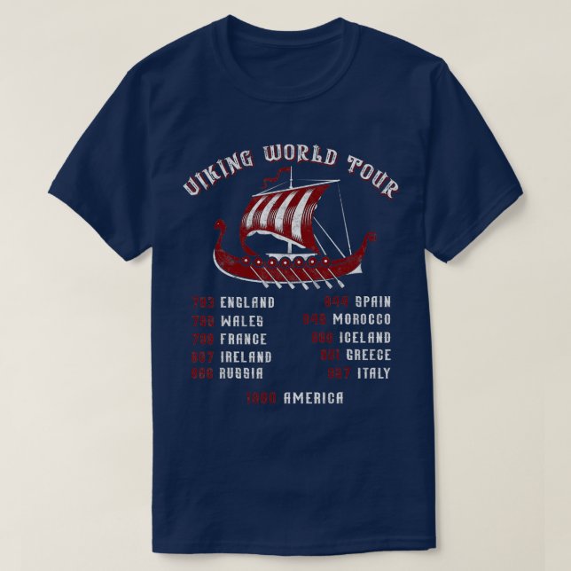 T-shirt Viking World notre vaisseau Dragon 793-1066 Drakka (Design devant)