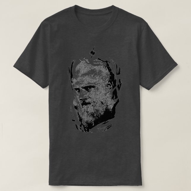T-shirt VIKINGS BJORN noir sur blanc (Design devant)