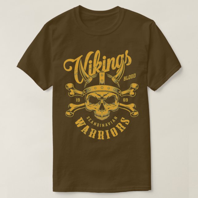 T-shirt vikings guerriers scandiens (Design devant)