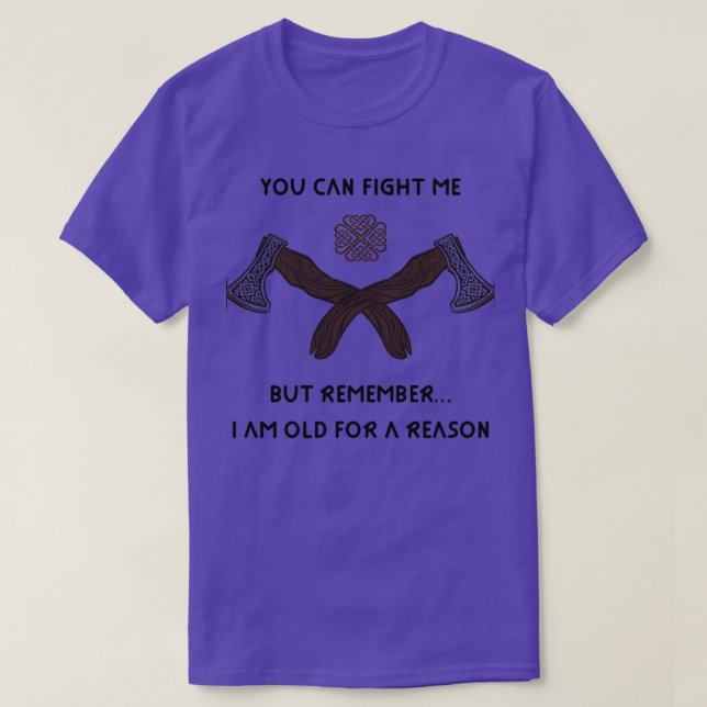 T-shirt Vikings Guerriers Valhalla Ax Combattez les vieill (Design devant)