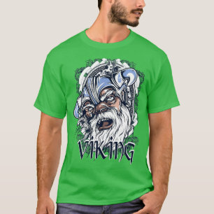T-shirt Vikings Head Illustration Design Dessin