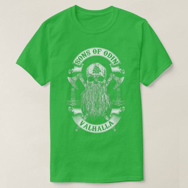 T-shirt VIKINGS LEVER SONS OF ODIN- Vikings Nordish Odin h (Design devant)