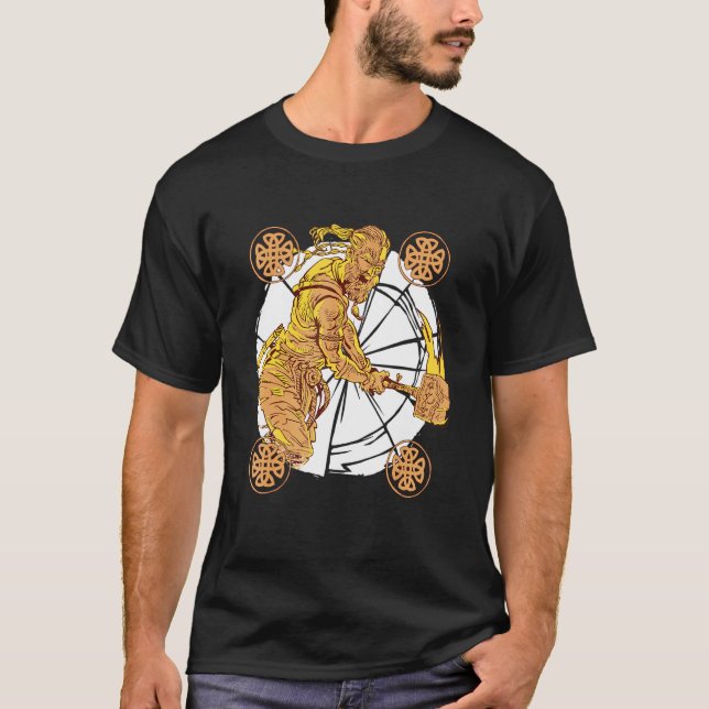 T-shirt Vikings scandinaves Norse Odin Nordic Valhalla Ru (Devant)