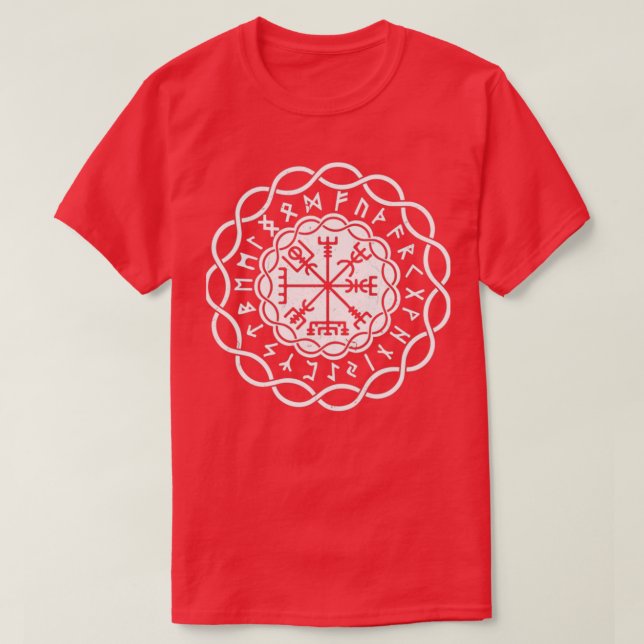 T-shirt Vikings Viking Compass Yggdrasil Viking (Design devant)