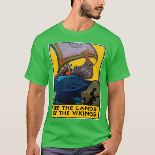 T-shirt VIKINGS Vintage 1937 Publicité touristique et de v