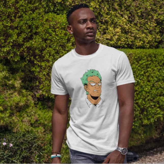 T-shirt Vilain Anime Guy Face (Créateur téléchargé)