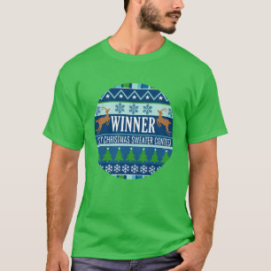 T-shirt Vilain du concours de pull de Noël de Noël 1ère pl