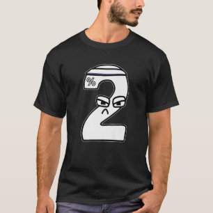 T-shirt Vilain Fort Nombre Deux Garçons Correspondant Au M