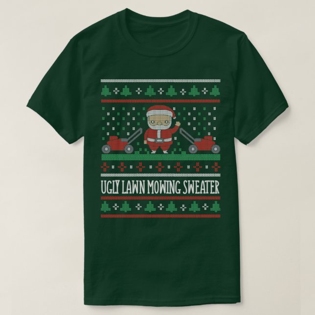 T-shirt Vilain pelouse tondre le pull de Noël (Design devant)