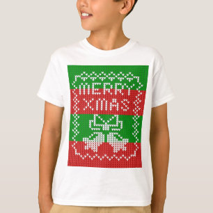 T-shirt Vilain pull motif sonnettes Joyeux fils Xmas