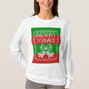 T-shirt Vilain pull motif sonnettes Joyeux fils Xmas