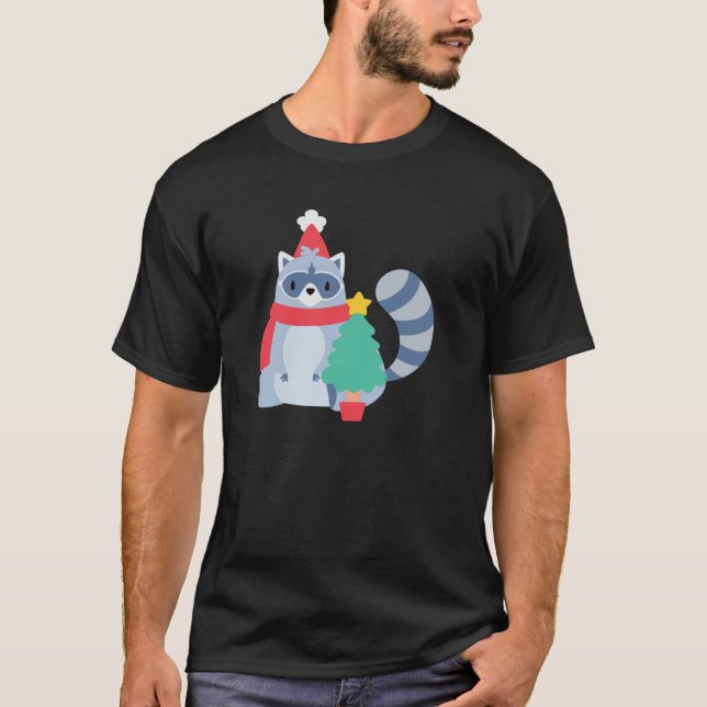 T-shirt vilain raton Noël père Noël xmas arbre joyeux (Devant)