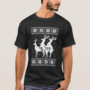 T-shirt Vilain Renard de Noël Trois Drôle Drôle Cadeau Adu