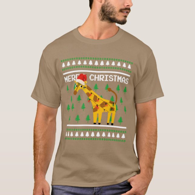 T-shirt Vilain Sweatershirt Noël Giraffi fami (Devant)