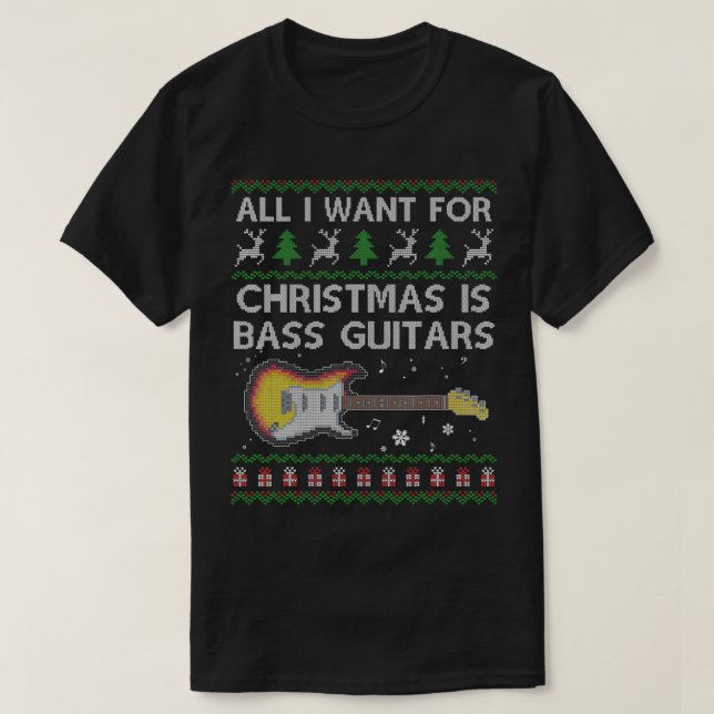 T-shirt Vilain Tout Ce Que Je Veux Pour Noël Sweater Bass  (Design devant)