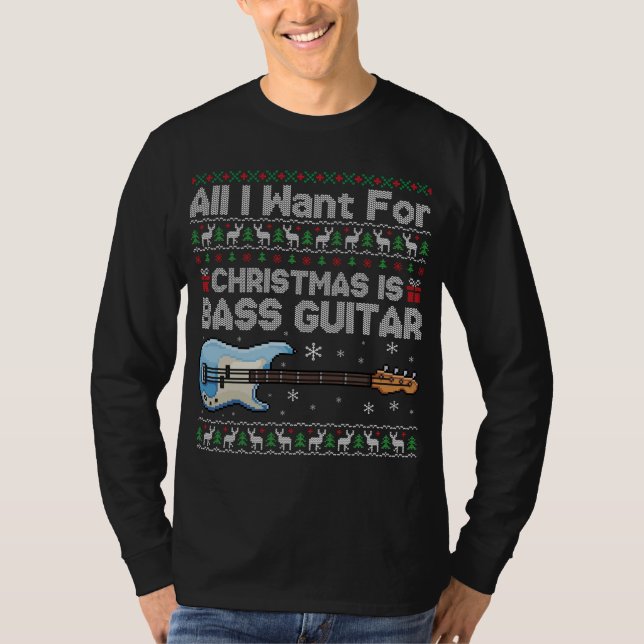 T-shirt Vilain Tout Ce Que Je Veux Pour Noël Sweater Bass  (Devant)