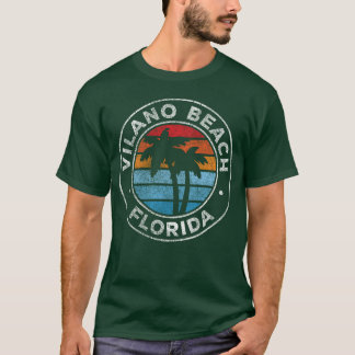 T-shirt Vilano Beach Florida FL Vintage Retro 70s funny