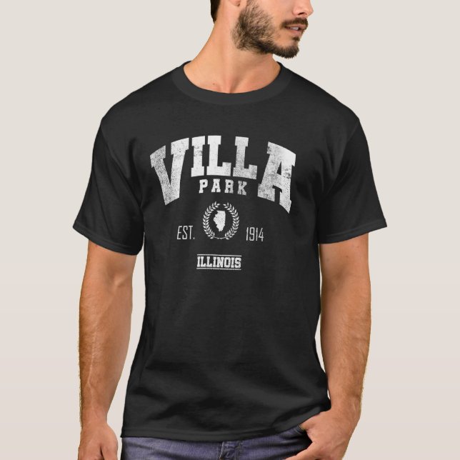 T-shirt Villa Park IL Illinois Vintage Throwback (Devant)