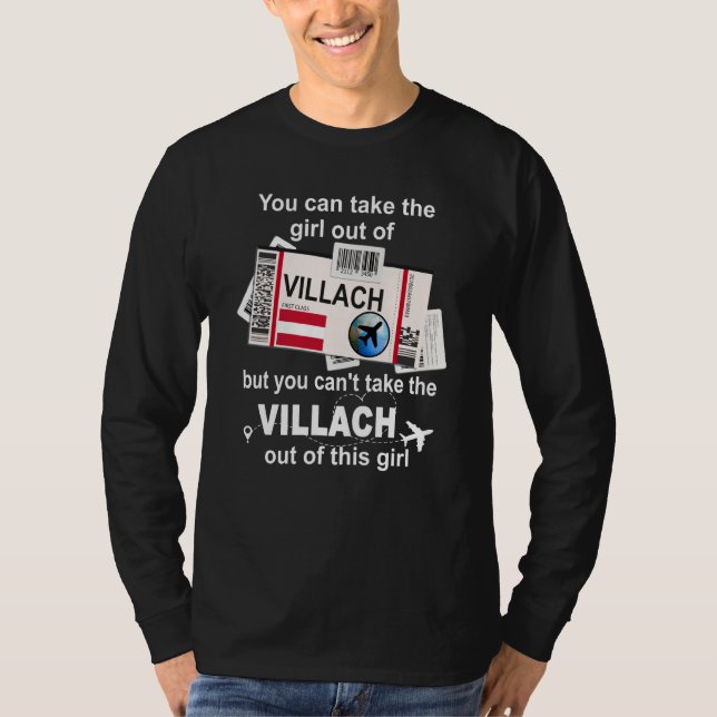 T-shirt Villach Boarding Pass Villach Girl Villach (Devant)