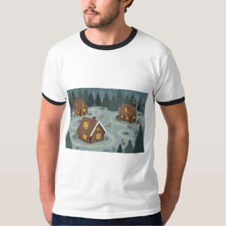 T-shirt Village de chalets confortables de la forêt