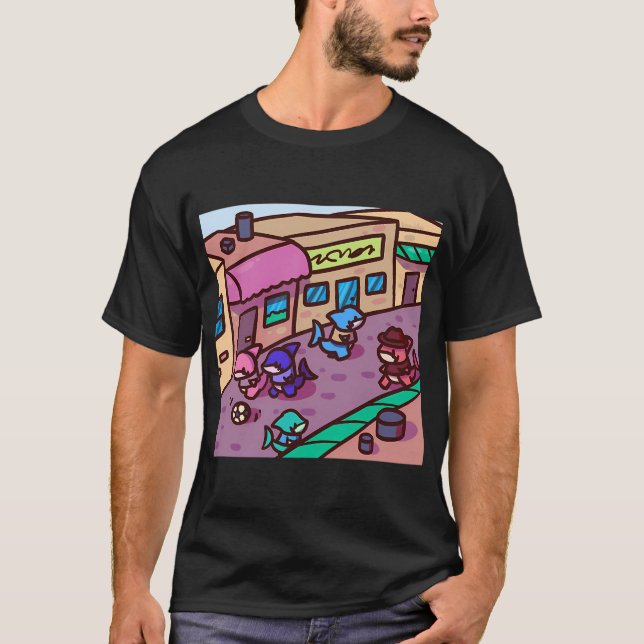 T-shirt Village de requins (Devant)