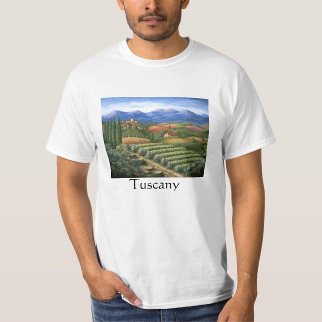 T-shirt Village et vignoble toscans (Devant)
