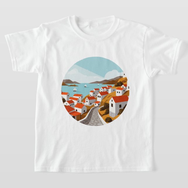 T-shirt village grec (Poser)
