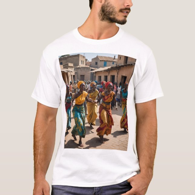 T-shirt Village joyeux danse de célébration (Devant)