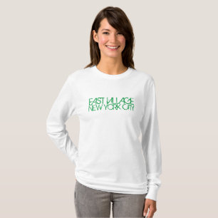 T-SHIRT VILLAGE ORIENTAL DE NEW YORK VILLE DORÉE DE FEMME