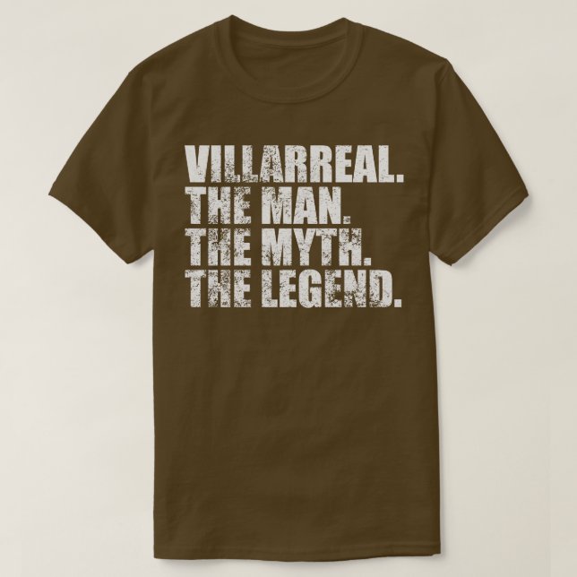 T-shirt VillarrealVillarreal Nom de famille Villarreal der (Design devant)