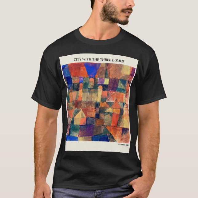 T-shirt VILLE AUX TROIS DOMES par PAUL KLEE, Abstrait vi (Devant)