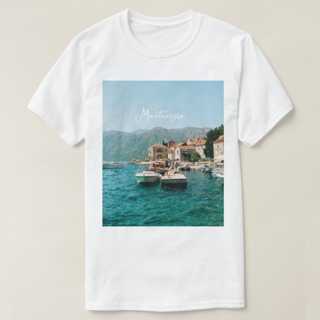 T-shirt Ville côtière de Perast, Monténégro (Design devant)