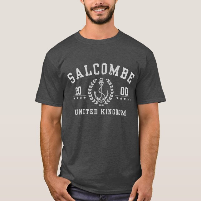 T-shirt Ville côtière Royaume-Uni Salcombe 2000 (Devant)