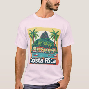 T-shirt Ville côtière tropicale du Costa Rica