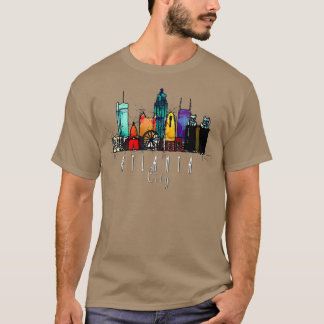 T-shirt Ville d'Atlanta GA Watercolor
