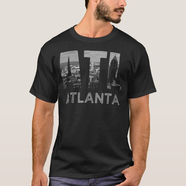 T-shirt Ville D'Atlanta Georgia Skyline Cityscape Downtown (Devant)