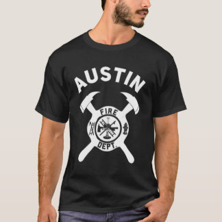 T-shirt Ville D'Austin Incendie Dept Texas Firefighter
