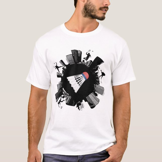 T-shirt Ville de badminton (Devant)
