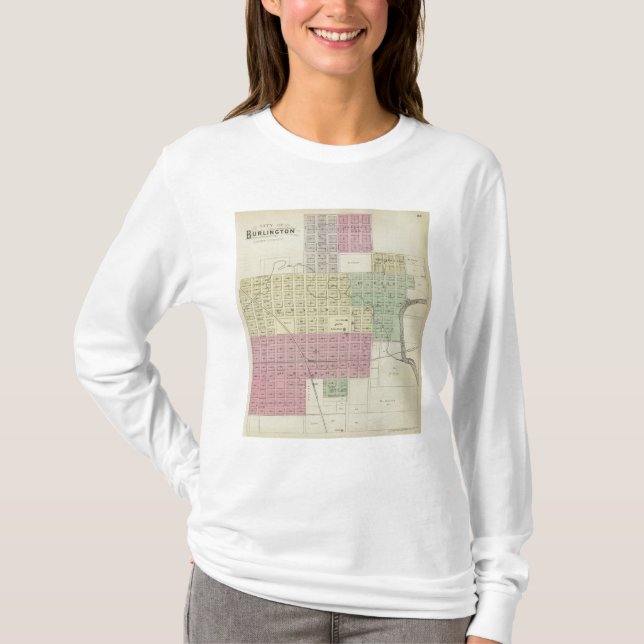 T-shirt Ville de Burlington, le comté de Coffee, le Kansas (Devant)
