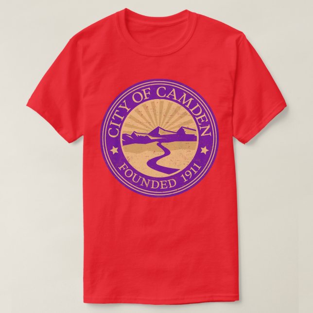 T-shirt Ville de Camden Worn RxTp (Design devant)