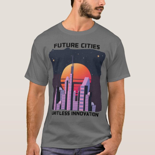 T-shirt Ville de demain drôle (Devant)