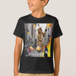 T-shirt Ville de destruction de chat
