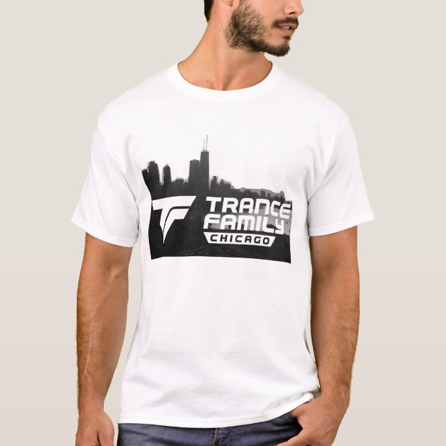 T-shirt Ville de famille de transe de Chicago noire et (Devant)