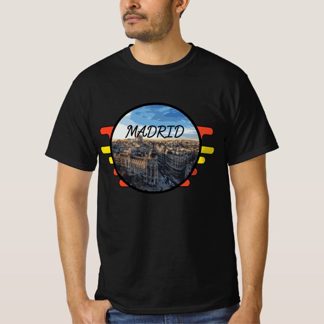 T-shirt Ville de Madrid en Espagne (Devant)