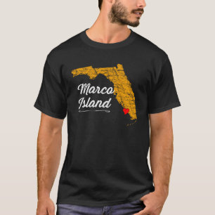 T-shirt Ville de MARCO ISLAND FLORIDA Vacances Souvenir Gr