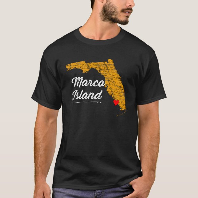 T-shirt Ville de MARCO ISLAND FLORIDA Vacances Souvenir Gr (Devant)