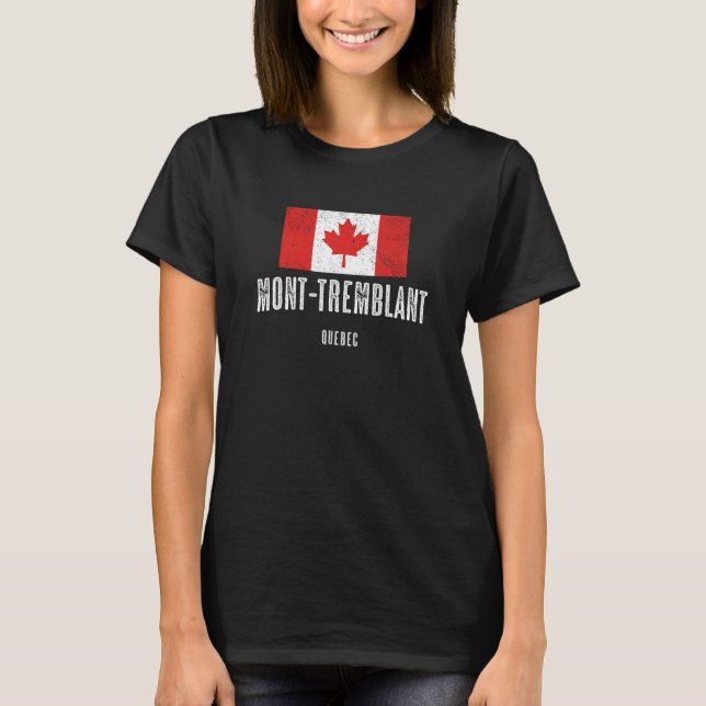 T-shirt Ville de Mont-Tremblant - CANADA Drapeau canadien  (Devant)