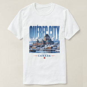T-shirt 🏰 Ville de Québec Skyline Moderne 🏰