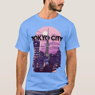T-shirt ville de tokyo je t'aime fille