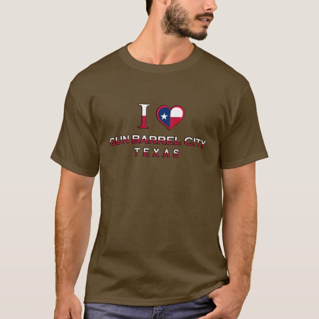 T-shirt Ville de tube de canon, le Texas (Devant)